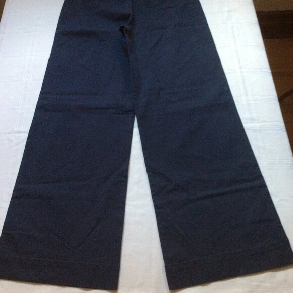 NWT (new with tags) J. Crew navy wide leg chinos, coton pants size 30T tall - Picture 3 of 3